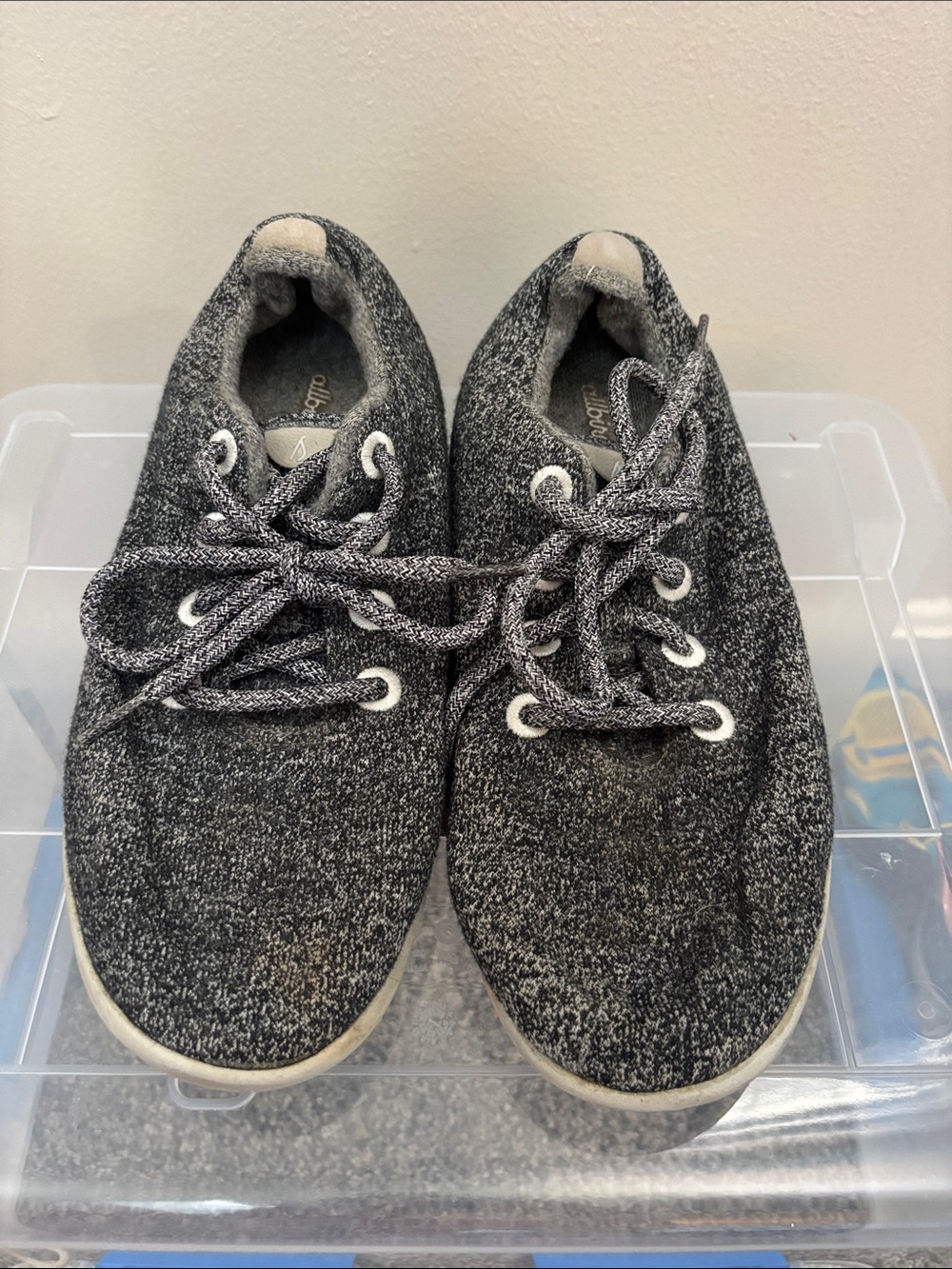 allbirds Kids Heather Gray Knit Lace-Up Sneakers